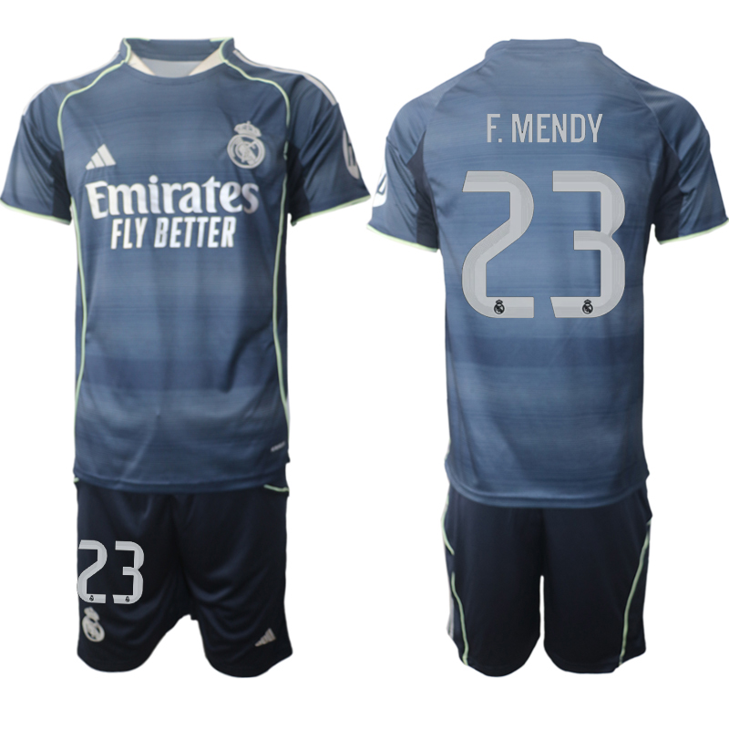 Men 2025-2026 Club Real Madrid away Blue #23 Soccer Jersey